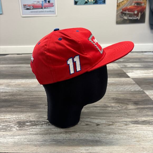 Vintage 90s Nascar Budweiser Racing Bill Elliott 11 Red Mens OS Snapback Hat Cap - Picture 4 of 7